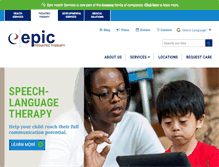 Tablet Screenshot of epicpediatrictherapy.com